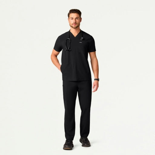 ULTRAlite M20016 Men's Rhodes Straight-Leg Scrub Pants Black
