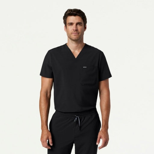 ULTRAlite M10004 Men's Holmes 1-Pocket Scrub Top Black