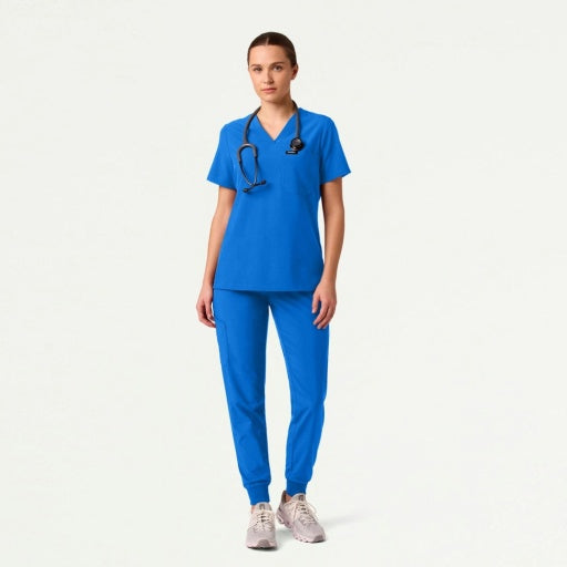 ULTRAlite W20037 Women's Silex 6-Pocket Slim Scrub Joggers Royal Blue