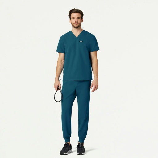 ULTRAlast M20002 Men's Osmo 8-Pocket Scrub Joggers Caribbean Blue
