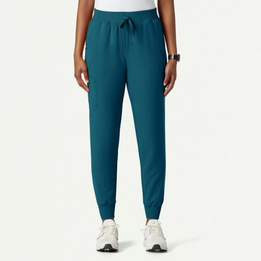 ULTRAlast W20003 Women's Silex Slim Knit-Waist Scrub Joggers Caribbean Blue