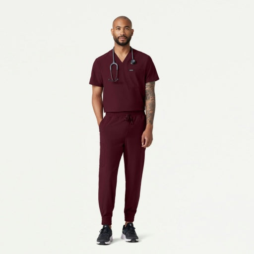 ULTRAlite M10004 Men's Holmes 1-Pocket Scrub Top Burgundy