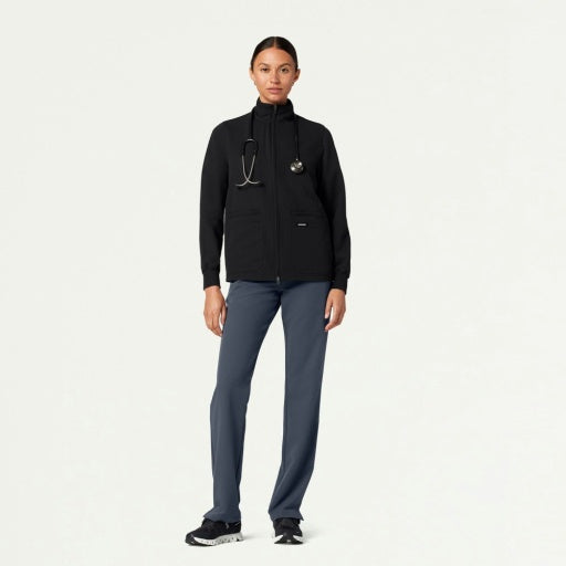 ULTRAlast W60001 Women's Ceri 6-Pocket Scrub Jacket Black