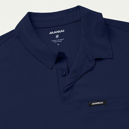 ULTRAlast M10005 Men's Calderon Polo Scrub Top Midnight Navy