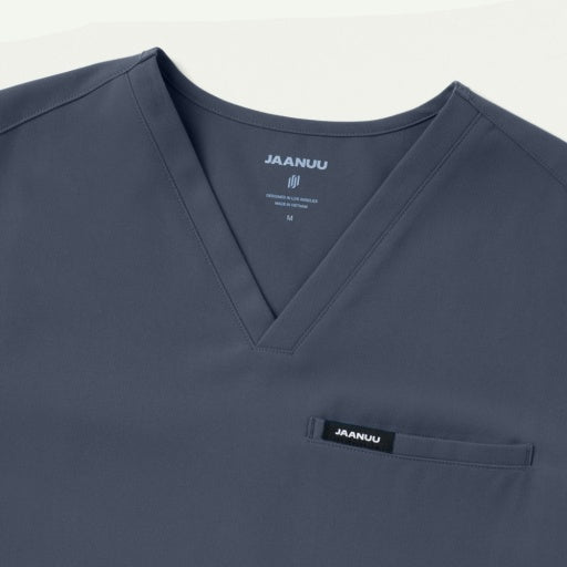 ULTRAlast M10002 Men's Platt 3-Pocket Scrub Top Carbon Gray