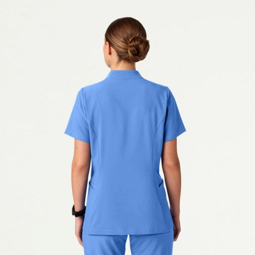 ULTRAlite W10039 Women's Aria Fit & Flare Scrub Top Ceil Blue