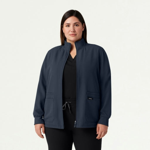 ULTRAlast W60001 Women's Ceri 6-Pocket Scrub Jacket Carbon Gray