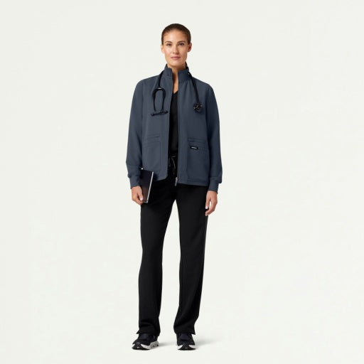 ULTRAlast W60001 Women's Ceri 6-Pocket Scrub Jacket Carbon Gray