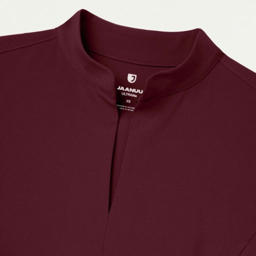 ULTRAlite W10039 Women's Aria Fit & Flare Scrub Top Burgundy