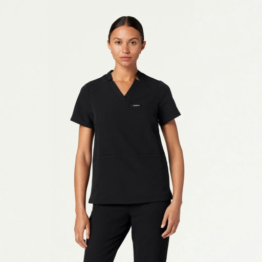 ULTRAlast W10002 Women's Helia Notched V-Neck Scrub Top Black