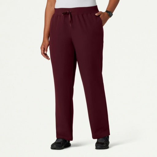 ULTRAlast W20001 Women's Xenos Knit-Waist Scrub Pants Burgundy