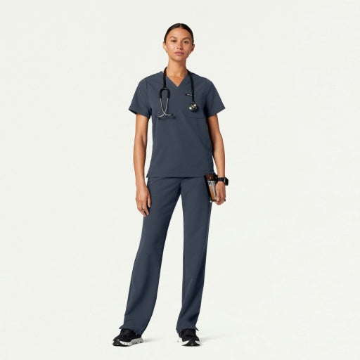 ULTRAlast W20001 Women's Xenos Knit-Waist Scrub Pants Carbon Gray