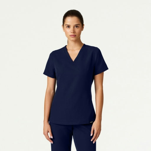 ULTRAlast W10009 Women's Carte Slim 2-Pocket Scrub Top Midnight Navy