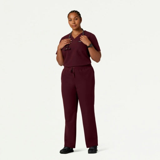 ULTRAlast W20001 Women's Xenos Knit-Waist Scrub Pants Burgundy