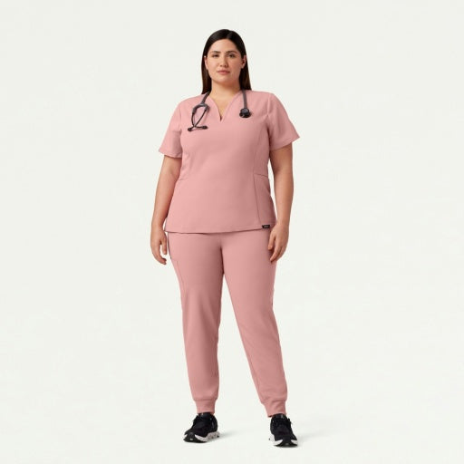 ULTRAlast W20003 Women's Silex Slim Knit-Waist Scrub Joggers Mauve