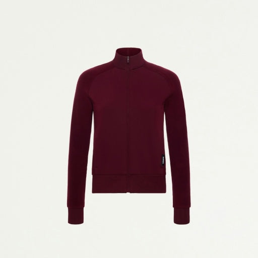 Hybrid Fleece W60018 Women's Cloud Hybrid Fleece Bomber Jacket Burgundy