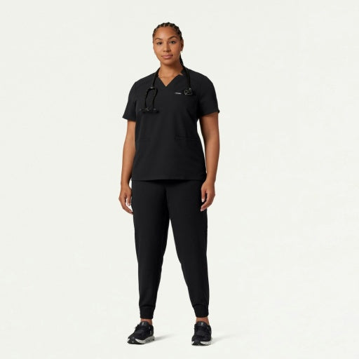 ULTRAlast W10002 Women's Helia Notched V-Neck Scrub Top Black