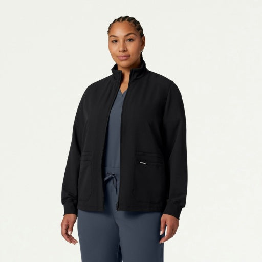 ULTRAlast W60001 Women's Ceri 6-Pocket Scrub Jacket Black