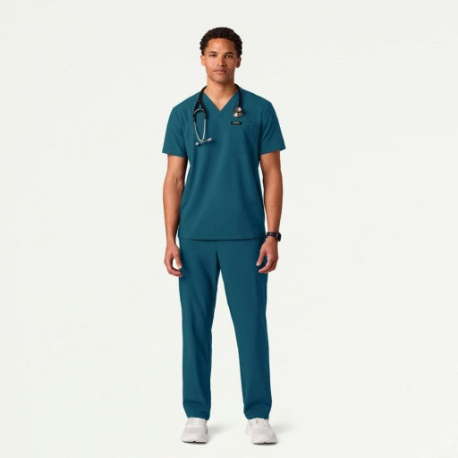 ULTRAlite M10025 Men's Holmes 1-Pocket Classic Scrub Top Caribbean Blue