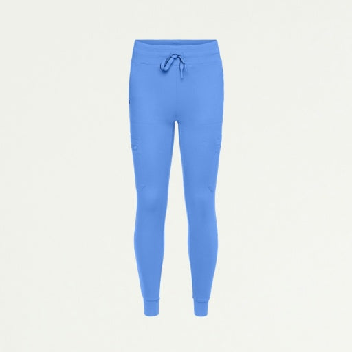 ULTRAsoft W40002 Women's Kait 10-Pocket Skinny Scrub Joggers Ceil Blue