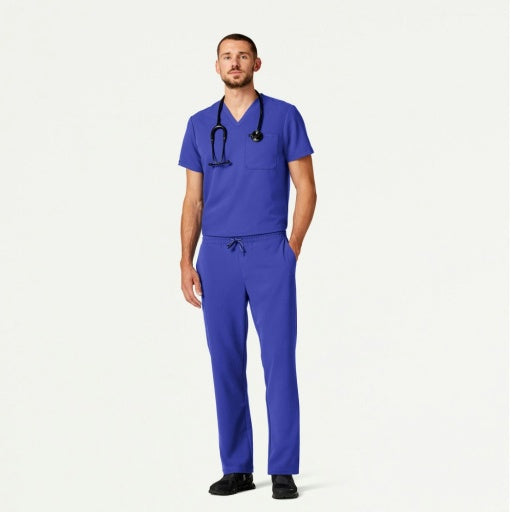 ULTRAlast M10001 Men's Holmes 1-Pocket Scrub Top Moon Blue
