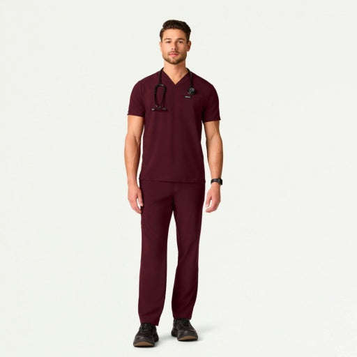 ULTRAlite M20016 Men's Rhodes Straight-Leg Scrub Pants Burgundy