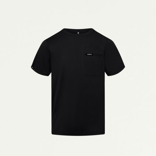 UltraSOFT M30003 Men's Finn Crewneck Scrub Top Black