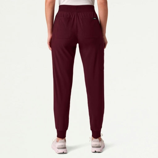 ULTRAlite W20037 Women's Silex 6-Pocket Slim Scrub Joggers Burgundy
