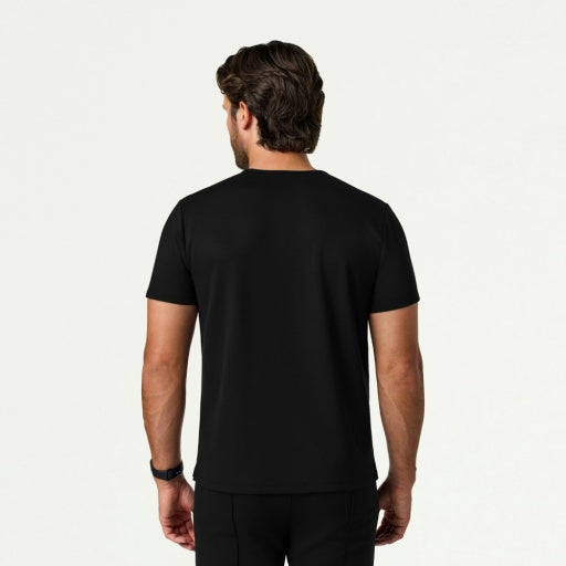 UltraSOFT M30003 Men's Finn Crewneck Scrub Top Black