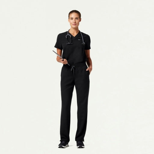 ULTRAlast W20001 Women's Xenos Knit-Waist Scrub Pants Black