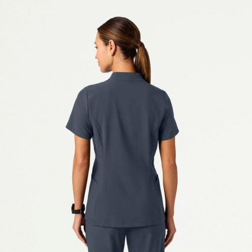 ULTRAlite W10039 Women's Aria Fit & Flare Scrub Top Carbon Gray