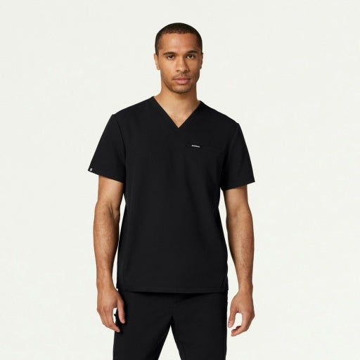ULTRAlast M10002 Men's Platt 3-Pocket Scrub Top Black