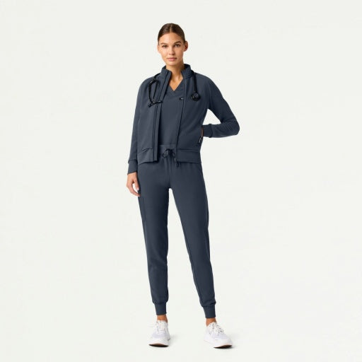 Hybrid Fleece W60018 Women's Cloud Hybrid Fleece Bomber Jacket Carbon Gray