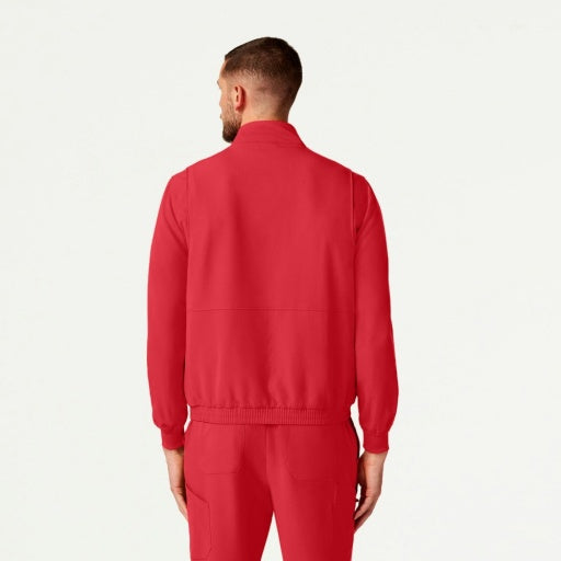 ULTRAlast M60001 Men's Wolfe 6-Pocket Scrub Jacket Brilliant Red
