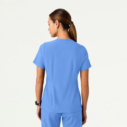 ULTRAlite W10040 Women's Rhena Slim 1-Pocket Scrub Top Ceil Blue