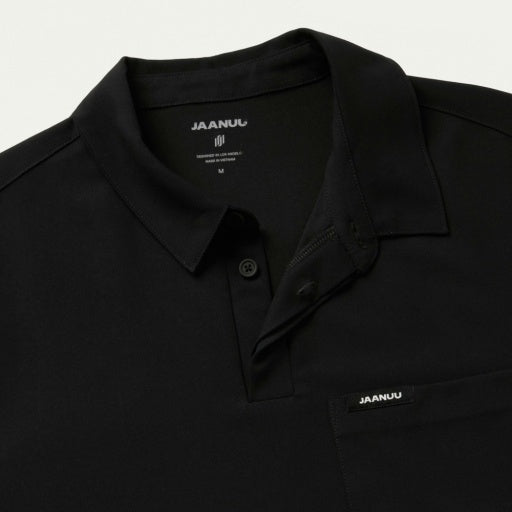 ULTRAlast M10005 Men's Calderon Polo Scrub Top Black