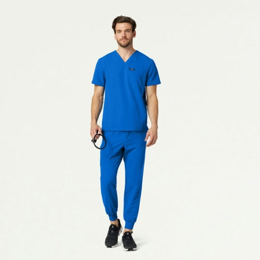 ULTRAlast M10002 Men's Platt 3-Pocket Scrub Top Royal Blue