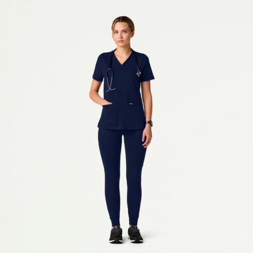 ULTRAsoft W40002 Women's Kait 10-Pocket Skinny Scrub Joggers Midnight Navy