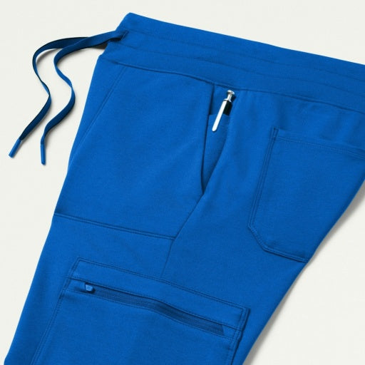 ULTRAsoft W40002 Women's Kait 10-Pocket Skinny Scrub Joggers Royal Blue