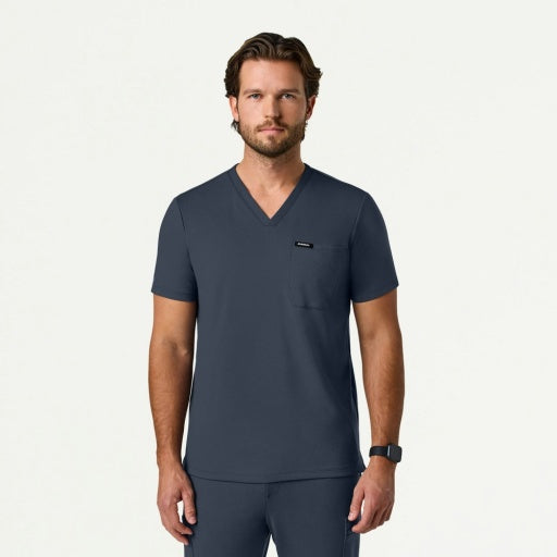 ULTRAsoft M30008 Men's Asher Slim Scrub Top Carbon Gray