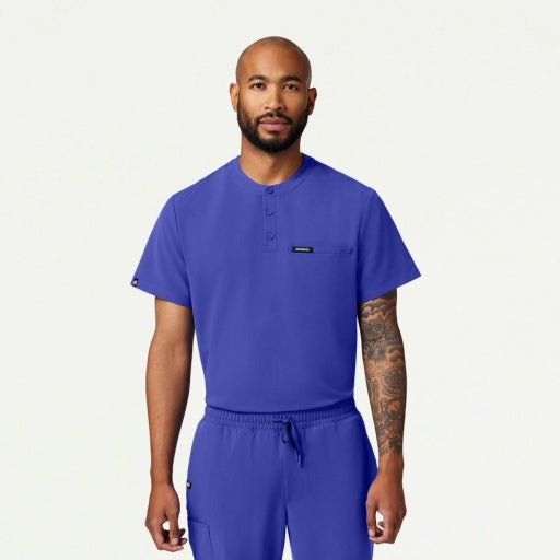ULTRAlast M10003 Men's Reeve Henley Scrub Top Moon Blue
