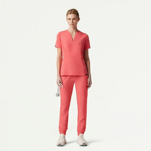 ULTRAlast W20009 Women's Jace Skinny On-The-Go Scrub Joggers Digital Pink
