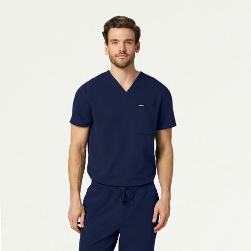ULTRAlast M10001 Men's Holmes 1-Pocket Scrub Top Midnight Navy