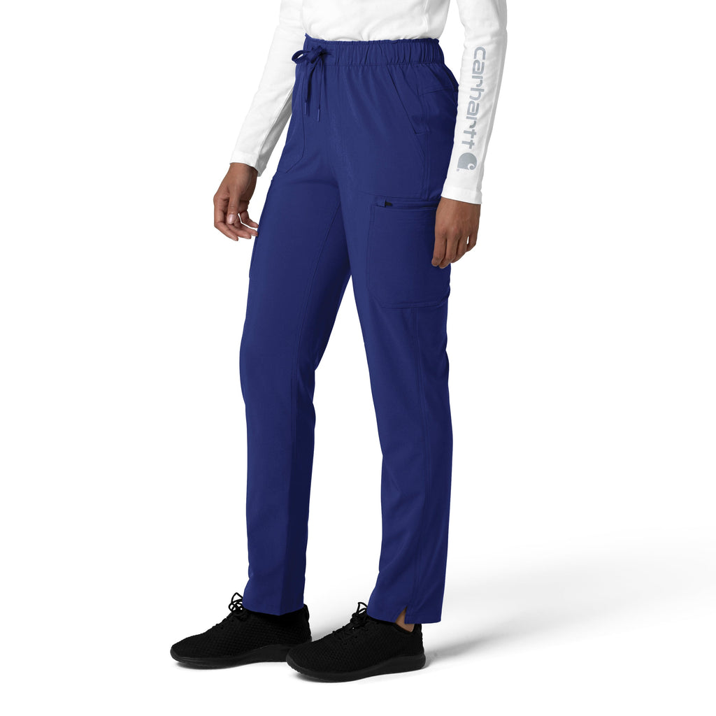 Force Cross-Flex C53210 Women's Straight Leg Cargo Scrub Pants Galaxy Blue