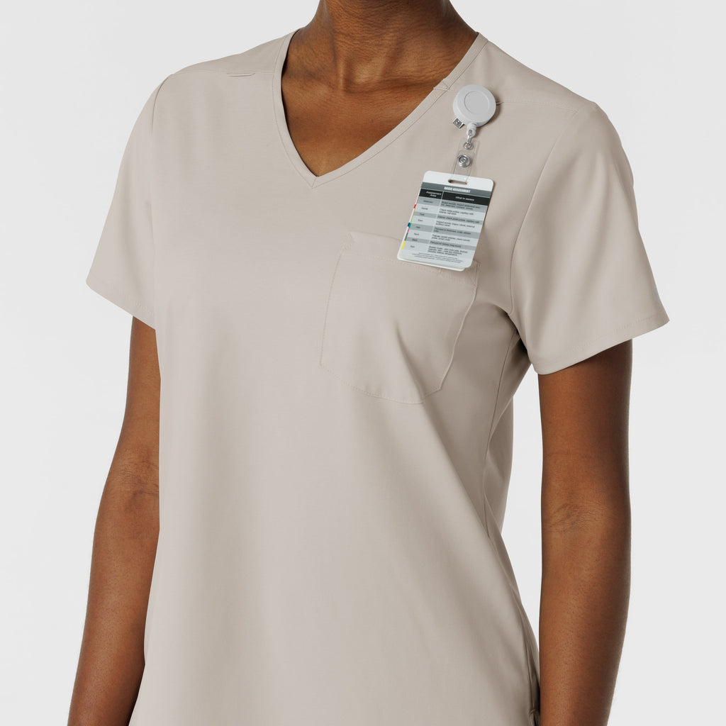 Boundless 6151 Tuck-In Scrub Top Cloud
