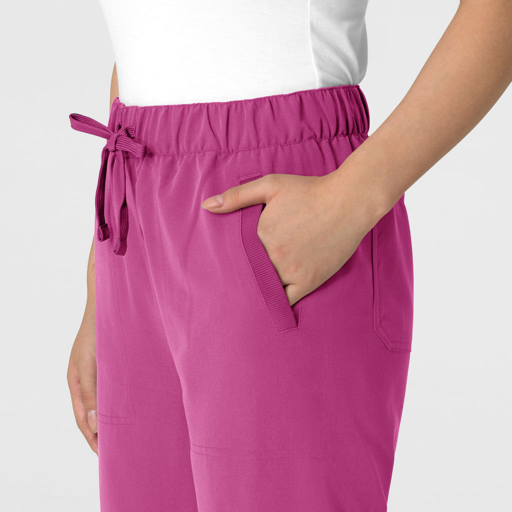 Nova 5232 Stovepipe High-Low Hem Scrub Pants Raspberry