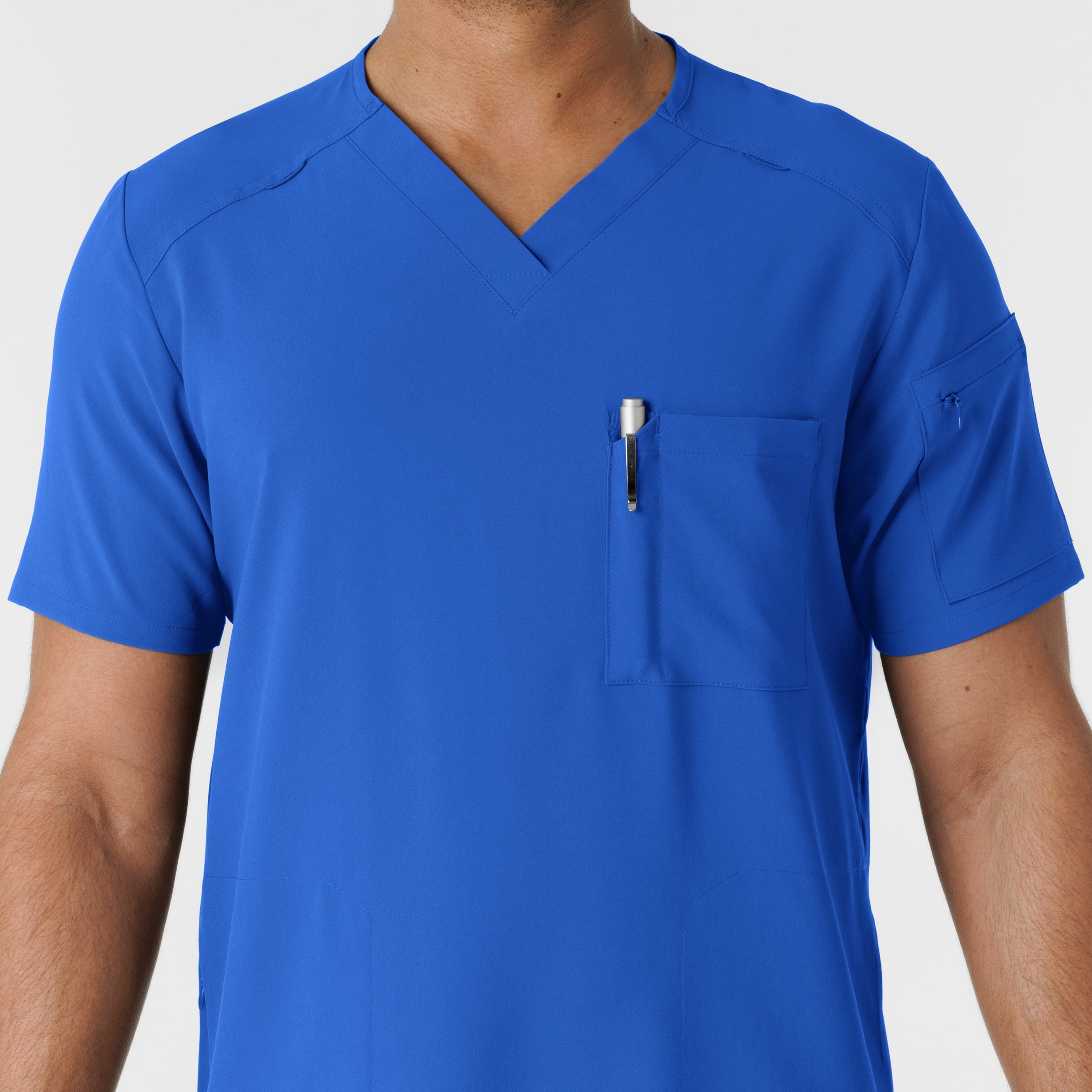 RENEW 6834 Men's V-Neck 5 Pocket Scrub Top Royal