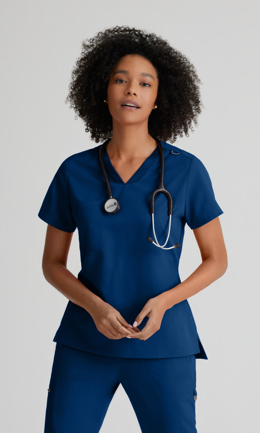 Grey's Anatomy Stretch GVST028 Bree Scrub Top Indigo