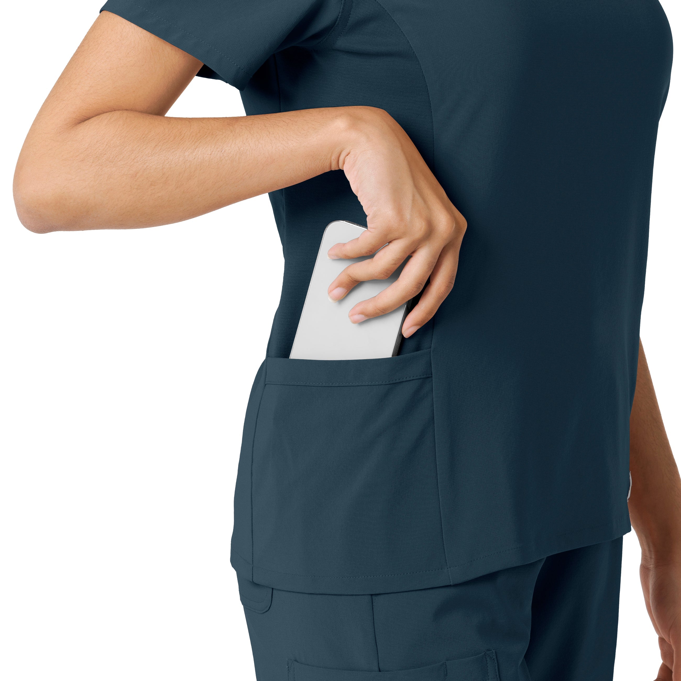 Force Cross-Flex C13310 Knit Panel Scrub Top Navy