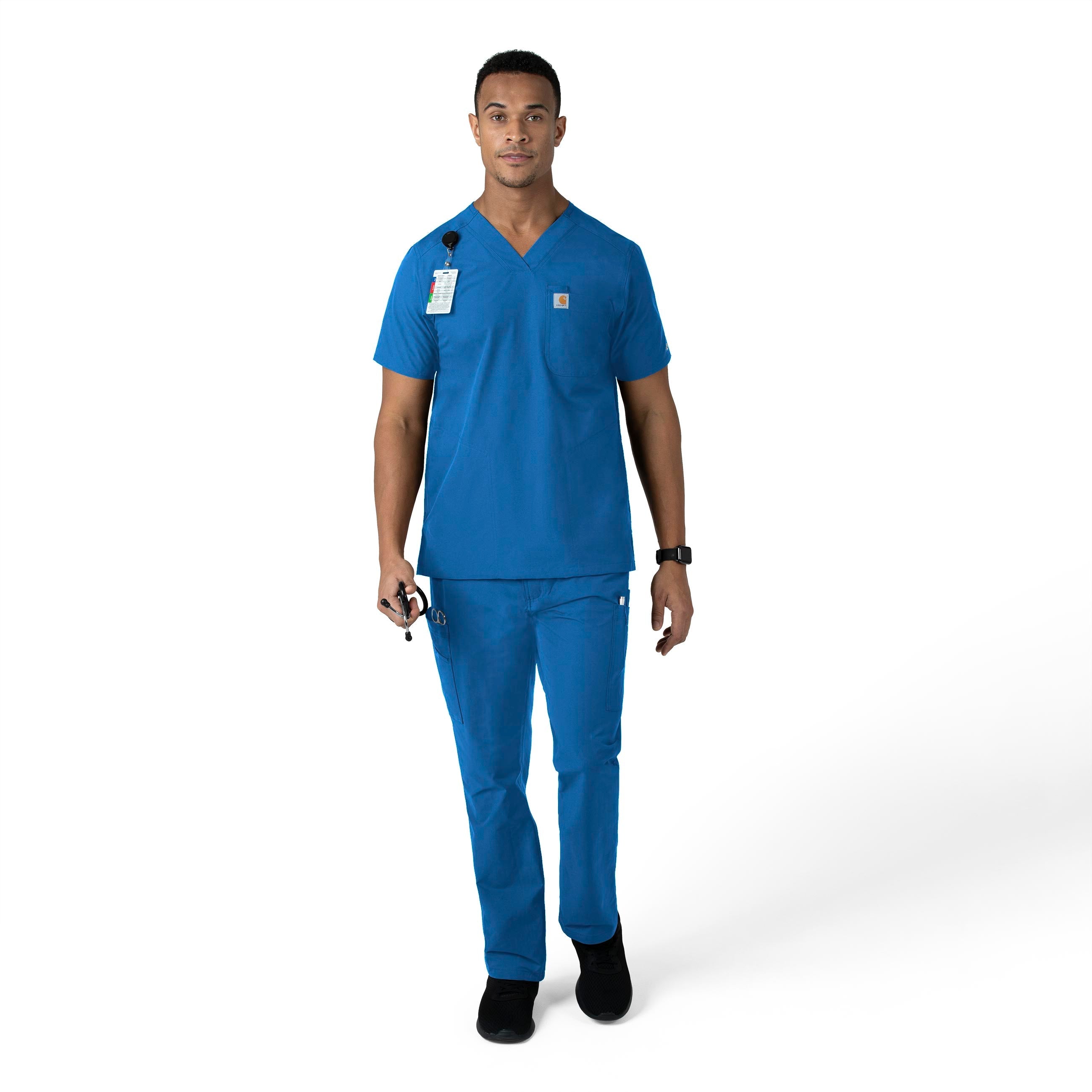 Force Essentials C56113 Men's Straight Leg Cargo Scrub Pants Royal